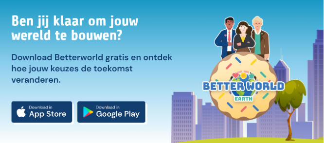 De app Betterworld.earth is beschikbaar op App store en Google play